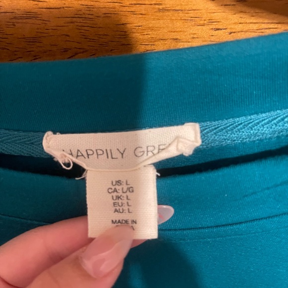 Teal Cropped Sweater - Picture 4 of 4